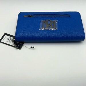 Badgley Mischka Electric Blue Wallet $59 retail NWT